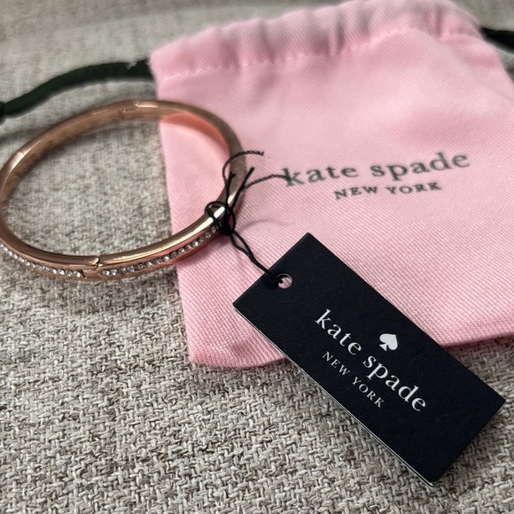 kate spade Jewelry - kate spade rose gold crystal-accent bangle bracelet - NWT - Includes pink bag